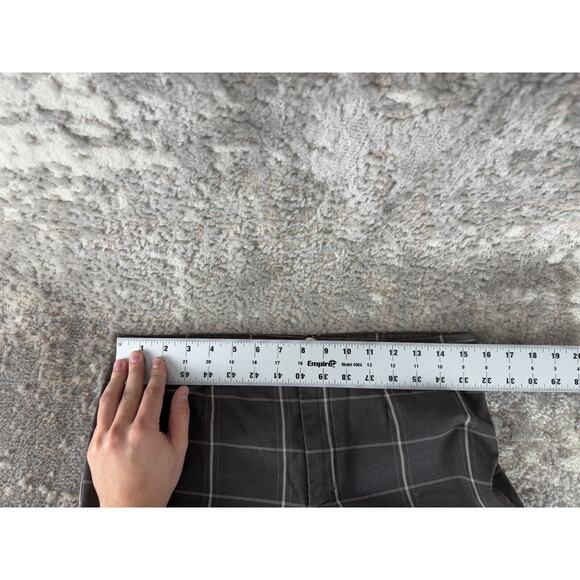 Free People Women Size 8 Checker Ankle Pants Gray Button Zip Cotton Blend Casual - Picture 4 of 12